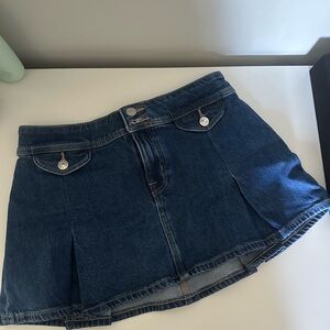 American Eagle Blue Denim A-Line Skirt